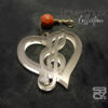 KEY RING - SOL CLEF & HEART BIG
