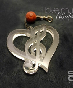 KEY RING - SOL CLEF & HEART BIG