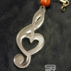 KEY RING - SOL CLEF & HEART LONG