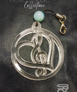 KEY RING - SOL CLEF & HEART CIRCLE