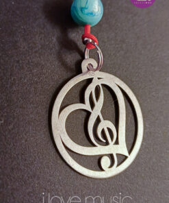 SILVER 925 NECKLACE  "I Love Music" Collection